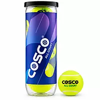 COSCO All Court Tennis Balls – Pack of 3