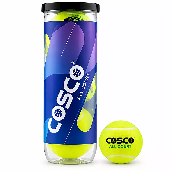 COSCO All Court Tennis Balls – Pack of 3