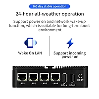 Intel N100 Mini PC – Alder Lake-N  4 LAN Industrial Mini PC New