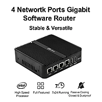 Intel N100 Mini PC – Alder Lake-N  4 LAN Industrial Mini PC New