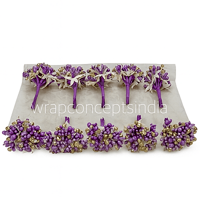 Mauve & Glitter Gold Pollens