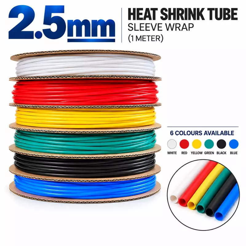 2.5mm Heat Shrink Tube Sleeve Wrap (1 meter)