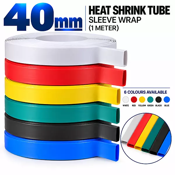 40mm Heat Shrink Tube Sleeve Wrap 40mm (1  meter)