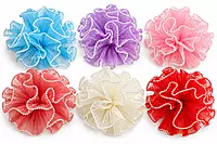Organza Pleated Frill With Pearl-4 Meters