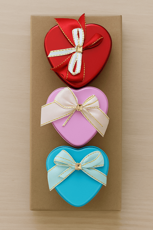 Heart-Shaped Gift Boxes with Premium Dry Fruits – Set of 3