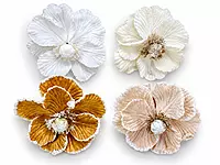 Velvet Flower With Frosted Edges & Center