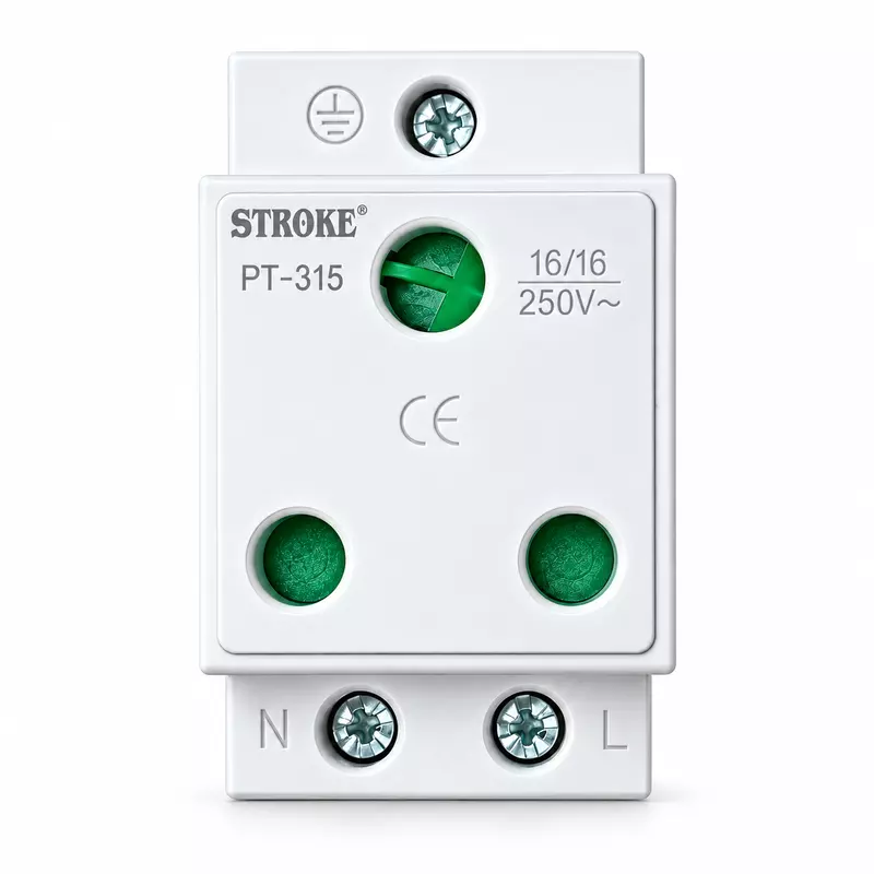 16A 250V AC | 3-Pin DIN Rail Modular Socket