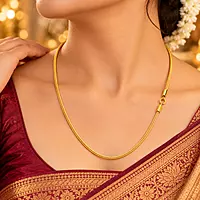Impon Mangalsutra Chain for Men & Women | Traditional Gold Finish Floral Design Chain