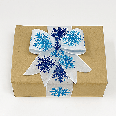 White Snowflake Ribbon White Snowflake Ribbon