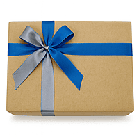 Reversible Ribbon - Azure Blue with Grey (1 & 3 cms)