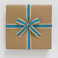 Jute Ribbon with Polka Strip - Multicolour