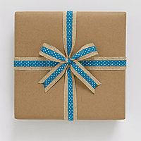 Jute Ribbon with Polka Strip - Multicolour