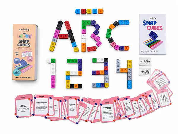 Snap Cubes | 100 Colourful Interlocking Cubes | Age 3+
