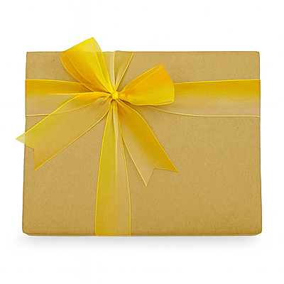 Yellow to Peach Ombré Sheer (2.5 & 4 cms)