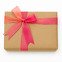 Candy Pink to Peach Ombré Sheer (2.5 & 4 cms)