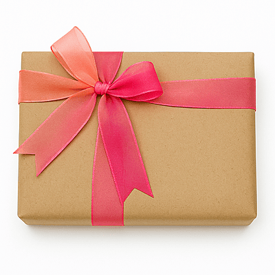 Candy Pink to Peach Ombré Sheer (2.5 & 4 cms)