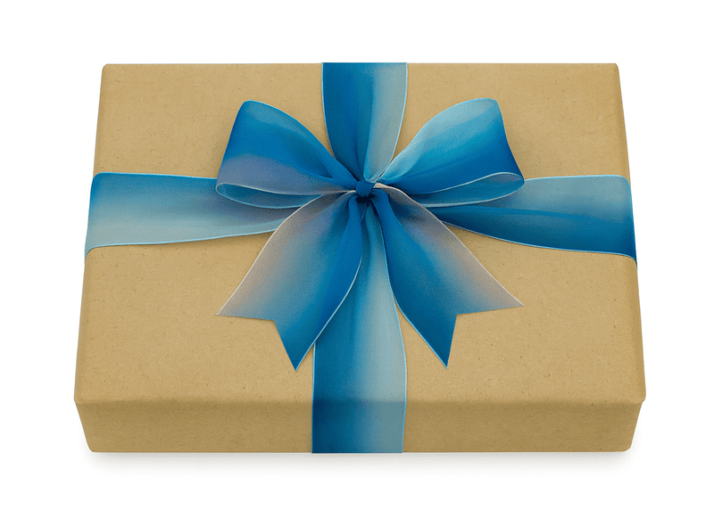 Sky Blue to White Ombré Sheer (2.5 & 4 cms)