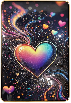 Colorful Heart Abstract Wall Art – Resin Crystal Embedded Modern Love Decor Colorful Heart Abstract Wall Art – Resin Crystal Embedded Modern Love Decor