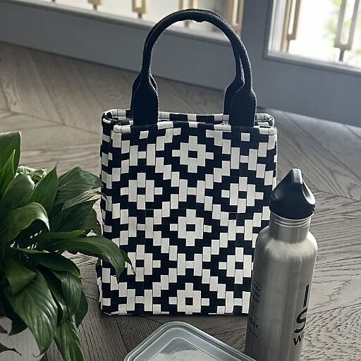 Chattai Black & White Bag