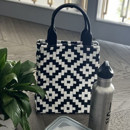 Chattai Black & White Bag