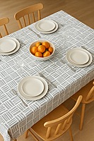 Premium Cotton Geometric Pattern Table Cloth – Modern Dining Table Cover