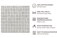 Premium Cotton Geometric Pattern Table Cloth – Modern Dining Table Cover