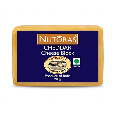 Nutoras Cheddar Cheese Block 200G