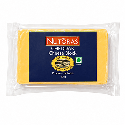 Nutoras Cheddar Cheese Block 100G