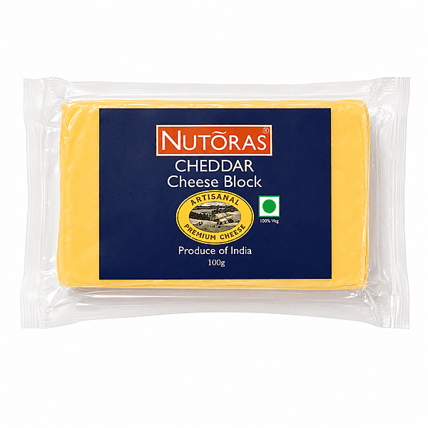 Nutoras Cheddar Cheese Block 100G