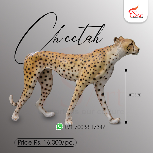 realistic FRP cheetah statue India