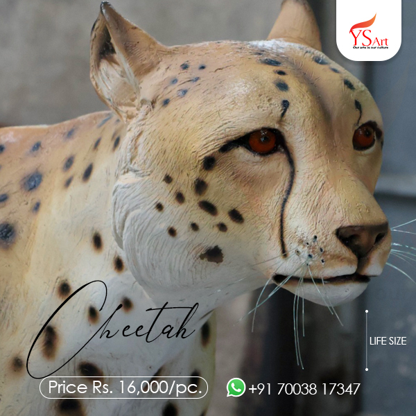 outdoor fiberglass cheetah statue