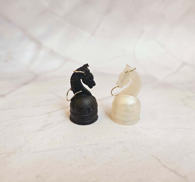 Chess Earrings | Horse - Black & White - Game Changer!!