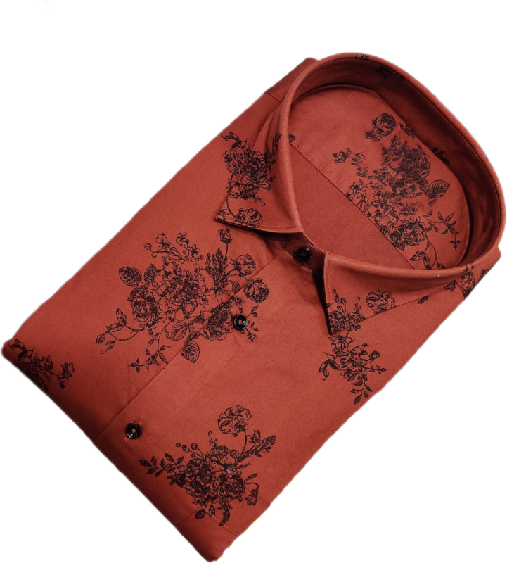 Chestnut Brown Printed Shirt