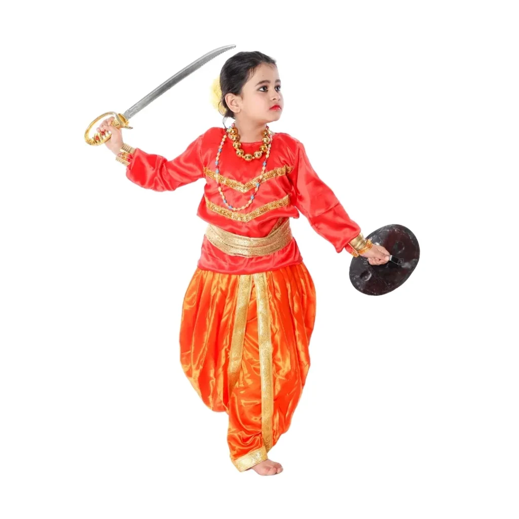 Chhau Dance Costume Red & Orange