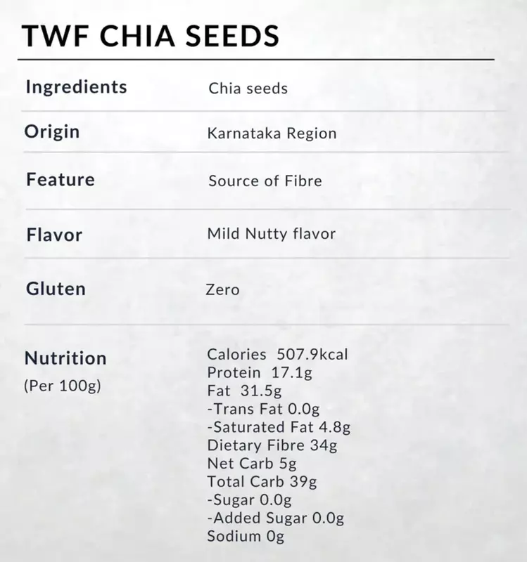 Chia Seeds 200 Gms- TWF