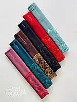 Chiffon Broad Lace Embroidered Hijabs