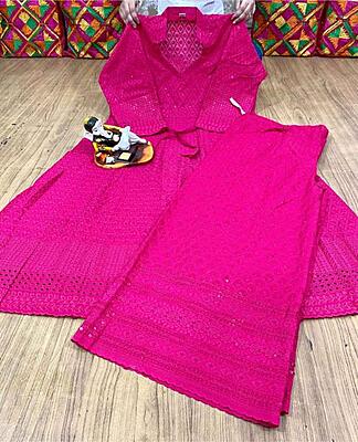 Chikan Anarkali Chikan Mastani-Magenta