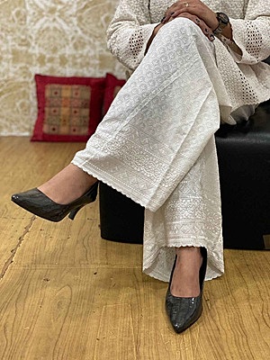 Chikan Rayon Mastani - OffWhite