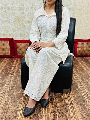 Chikankari Co-Ord Set Catalogue 7-OffWhite-1