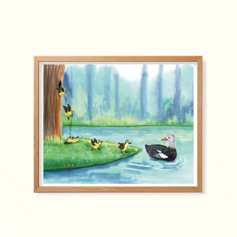 White winged wood duck- Childhood in the wild