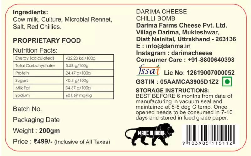 Chilli Bomb Cheese 200 Gms
