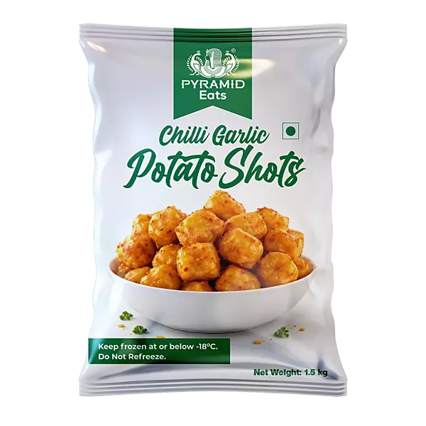 Pyramid - Chilli Garlic Potato Shots 1.5 Kg