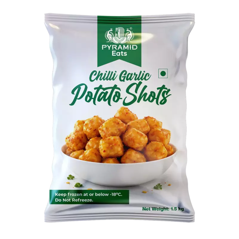 Pyramid - Chilli Garlic Potato Shots 1.5 Kg
