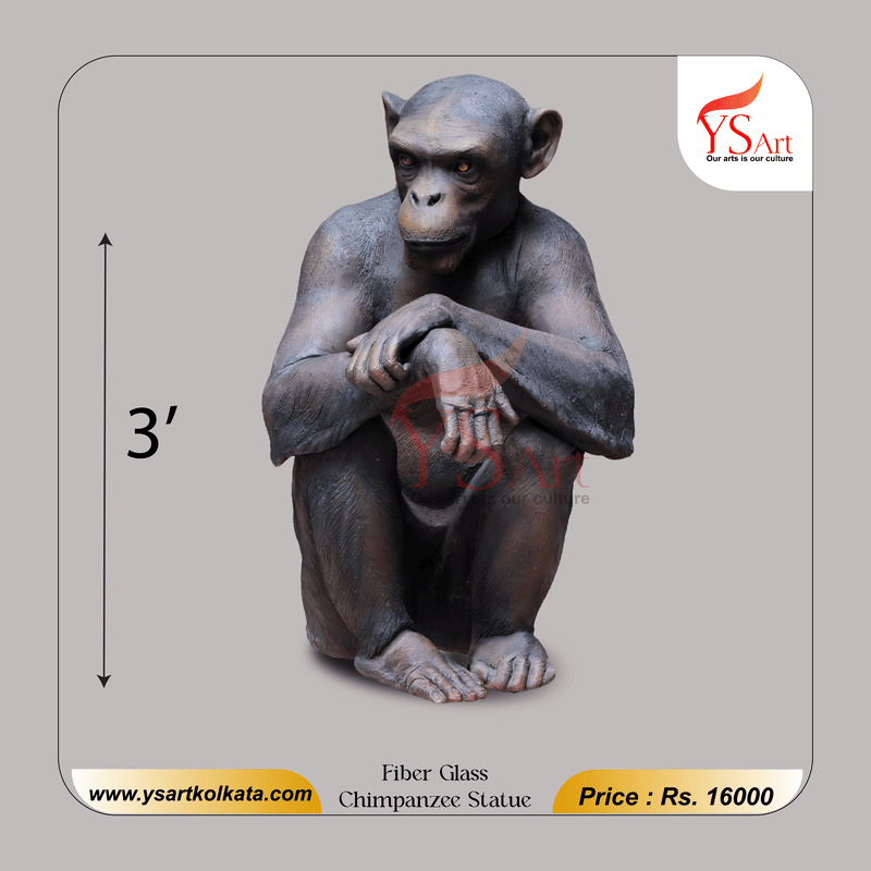 Fiber Glass Chimpanzee Statue