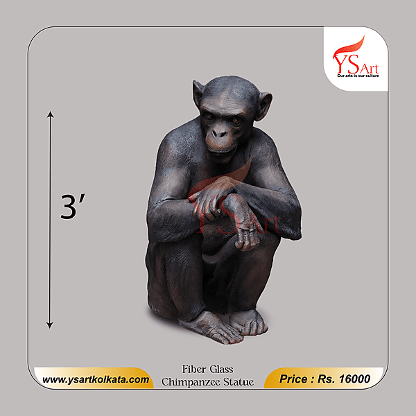 Fiber Glass Chimpanzee Statue
