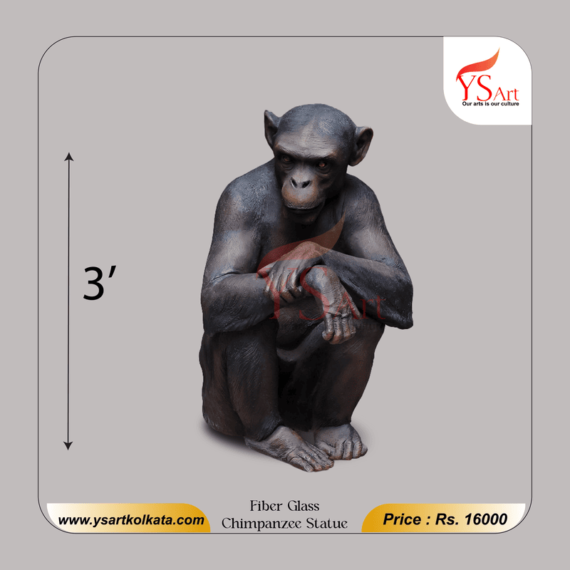 Fiber Glass Chimpanzee Statue