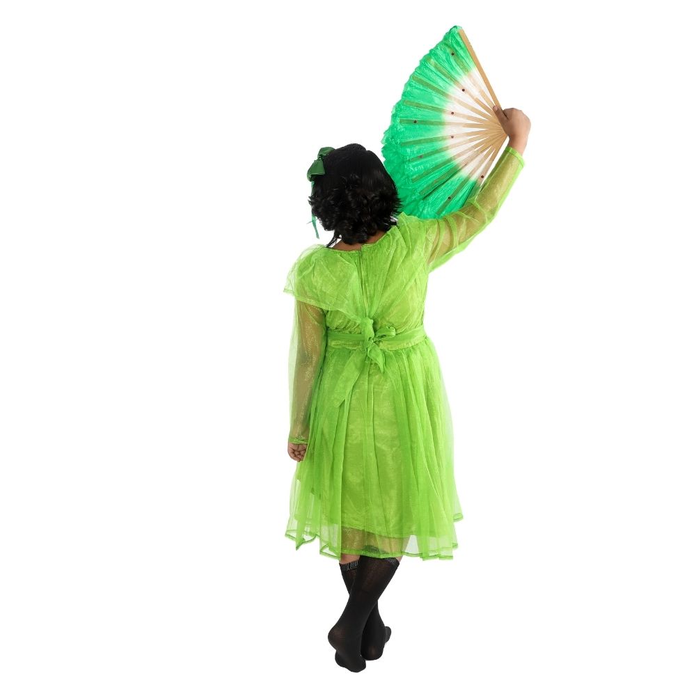 Western Dance Fancy Dress Costume with Chinese Fan Western Dance Fancy Dress Costume with Chinese Fan
