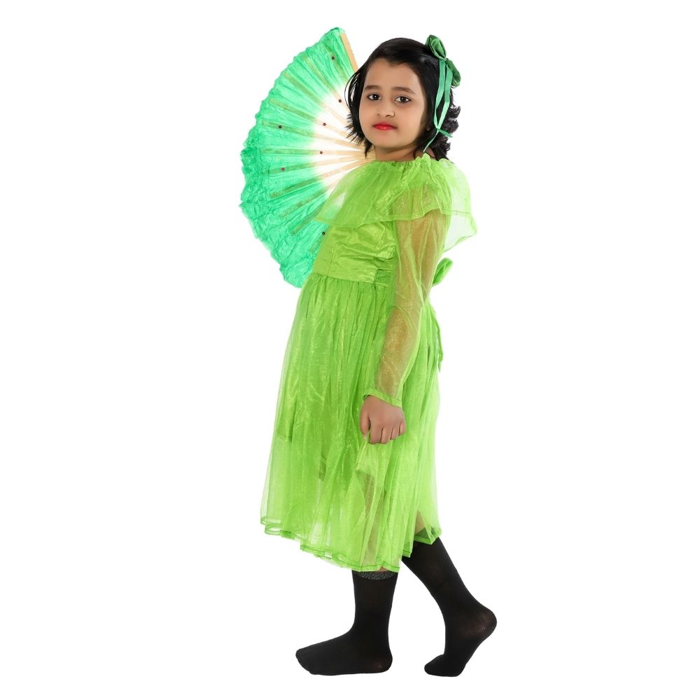 Western Dance Fancy Dress Costume with Chinese Fan Western Dance Fancy Dress Costume with Chinese Fan