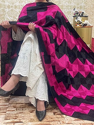 Chinon Multi Jaal Phulkari Dupatta - 4