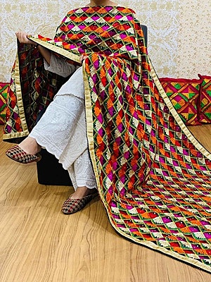 Chinon Phulkari Dupatta - 1